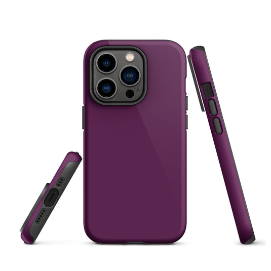 Tyrian Purple iPhone Case Hardshell 3D Wrap Thermal Plain Color CREATIVETECH