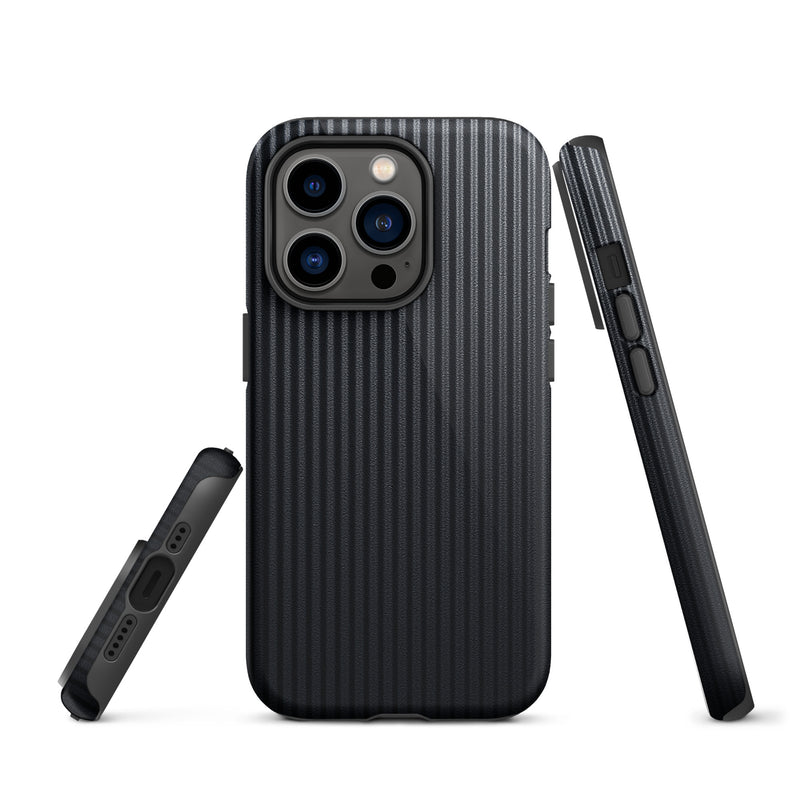 Load image into Gallery viewer, Carbon Fiber Striped iPhone Case Hardshell 3D Wrap Thermal Plain Color CREATIVETECH