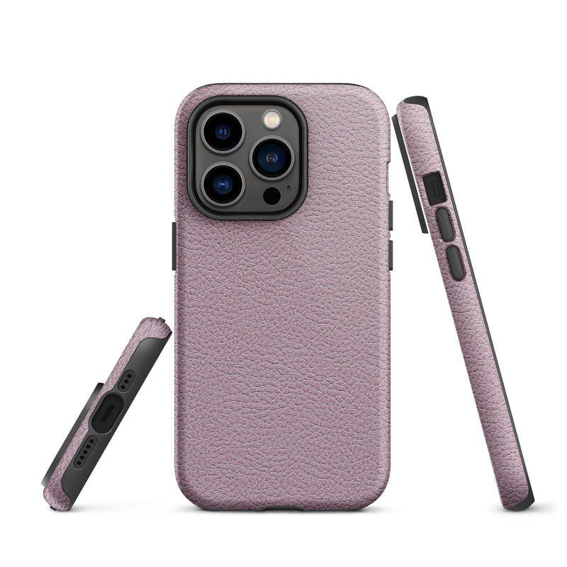 Load image into Gallery viewer, Ash Pink Leather iPhone Case Hardshell 3D Wrap Thermal CREATIVETECH