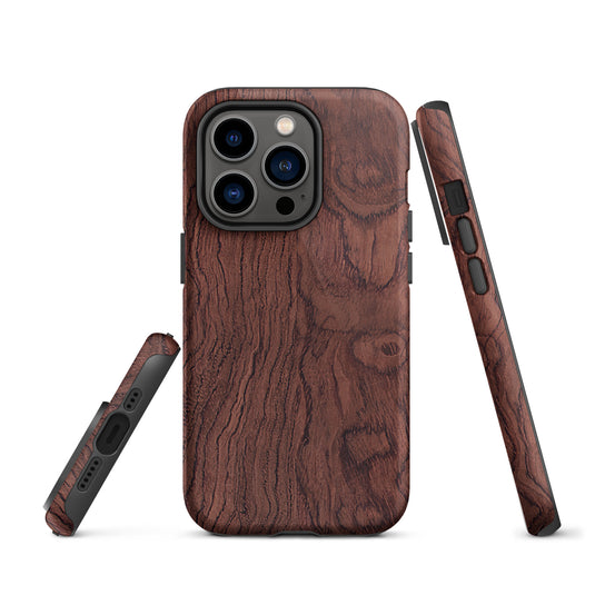Bubinga Brown Wood iPhone Case Hardshell 3D Wrap Thermal CREATIVETECH