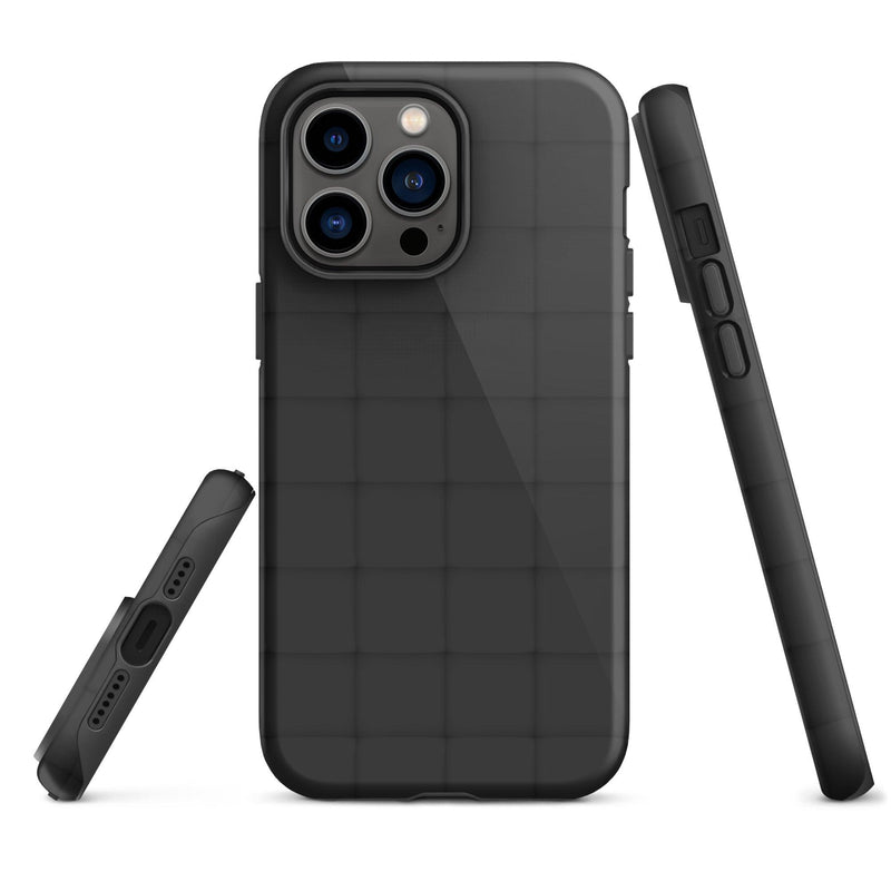Load image into Gallery viewer, Squishy Black Cubic Colorful iPhone Case Double Layer Impact Resistant Tough 3D Wrap Matte or Glossy Finish CREATIVETECH