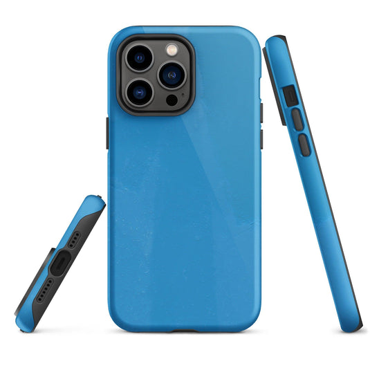 Creative Paint Colorful Hardshell Blue iPhone Case Double Layer Impact Resistant Tough 3D Wrap CREATIVETECH