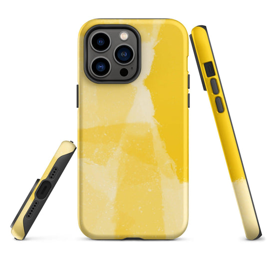 Creative Paint Yellow Colorful Hardshell iPhone Case Double Layer Impact Resistant Tough 3D Wrap CREATIVETECH