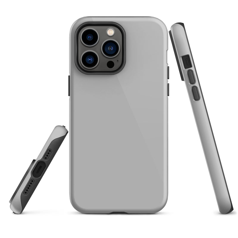 Load image into Gallery viewer, Silver Grey iPhone Case Hardshell 3D Wrap Thermal Plain Color CREATIVETECH