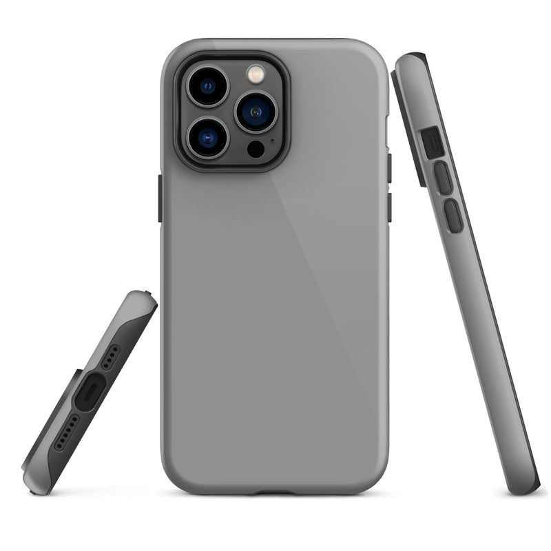 Load image into Gallery viewer, Nobel Grey iPhone Case Hardshell 3D Wrap Thermal Plain Color CREATIVETECH
