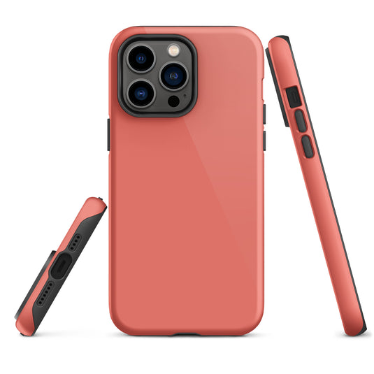 Geraldine Red iPhone Case Hardshell 3D Wrap Thermal Plain Color CREATIVETECH
