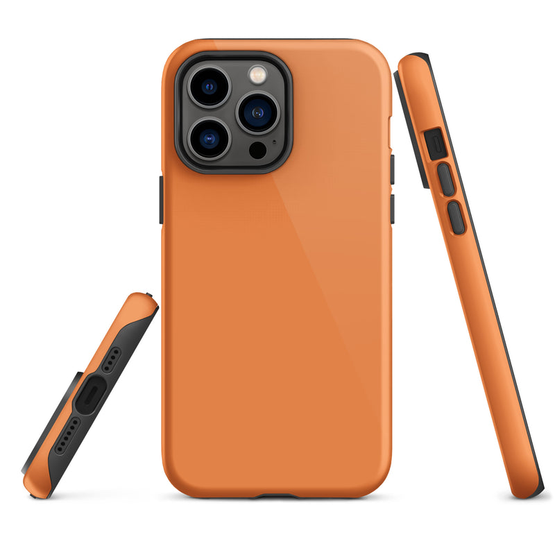 Load image into Gallery viewer, Flamenco Orange iPhone Case Hardshell 3D Wrap Thermal Plain Color CREATIVETECH
