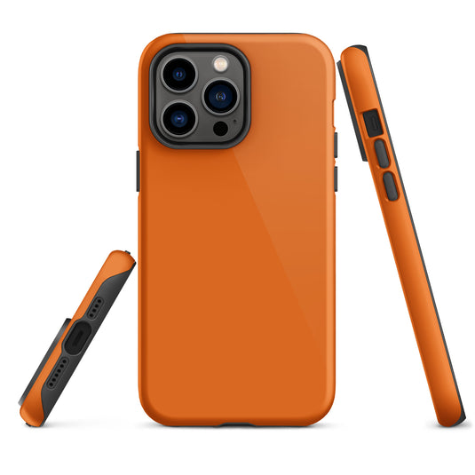 Mango Tango Orange iPhone Case Hardshell 3D Wrap Thermal Plain Color CREATIVETECH