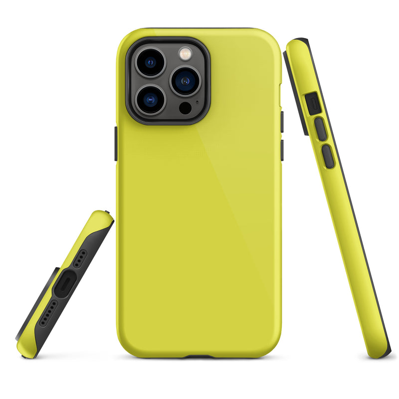 Load image into Gallery viewer, Starship Yellow iPhone Case Hardshell 3D Wrap Thermal Plain Color CREATIVETECH