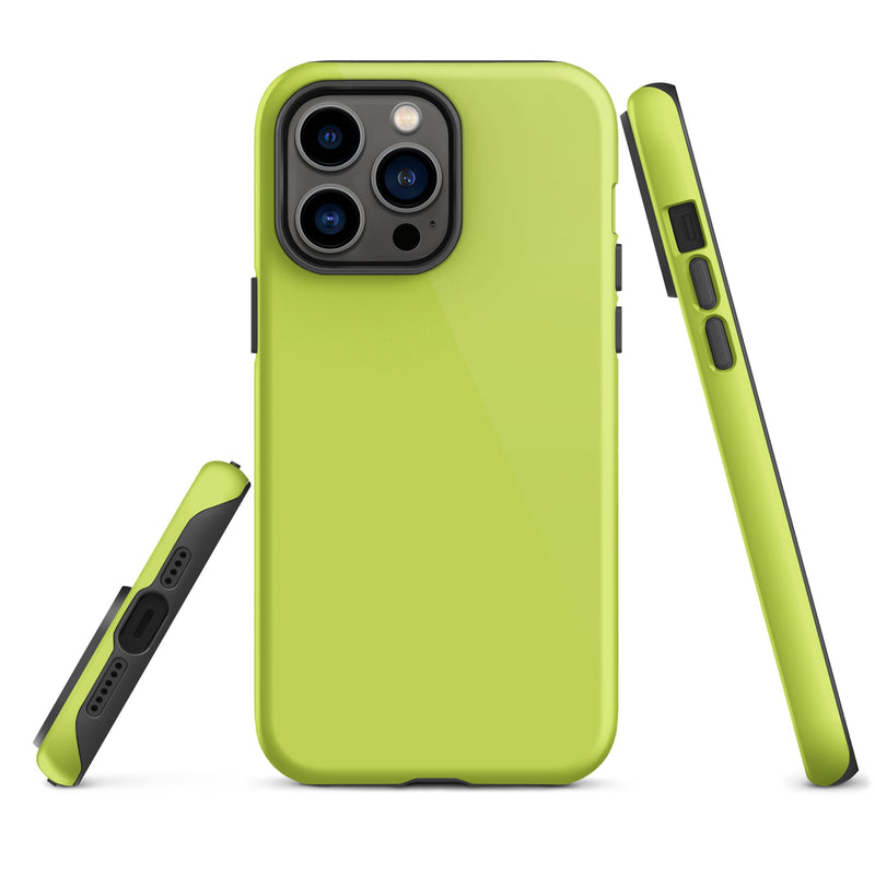 Load image into Gallery viewer, Mindaro Green iPhone Case Hardshell 3D Wrap Thermal Plain Color CREATIVETECH