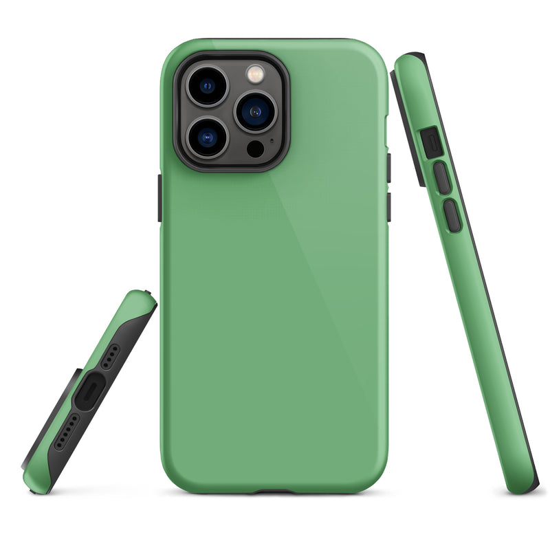 Load image into Gallery viewer, Bay Leaf Green iPhone Case Hardshell 3D Wrap Thermal Plain Color CREATIVETECH