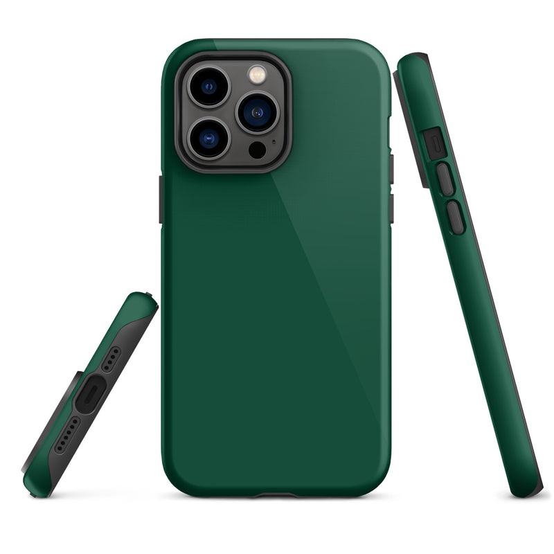 Load image into Gallery viewer, British Racing Green iPhone Case Hardshell 3D Wrap Thermal Plain Color CREATIVETECH