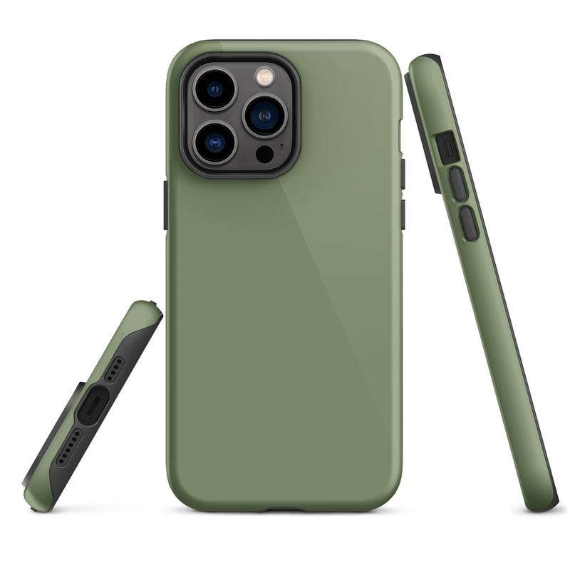 Load image into Gallery viewer, Camouflage Green iPhone Case Hardshell 3D Wrap Thermal Plain Color CREATIVETECH
