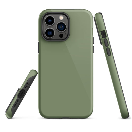 Camouflage Green iPhone Case Hardshell 3D Wrap Thermal Plain Color CREATIVETECH