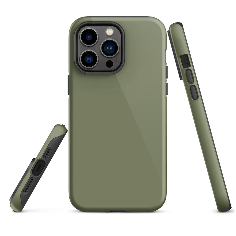 Load image into Gallery viewer, Finch Green iPhone Case Hardshell 3D Wrap Thermal Plain Color CREATIVETECH
