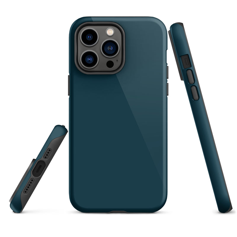 Load image into Gallery viewer, Whale Blue iPhone Case Hardshell 3D Wrap Thermal Plain Color CREATIVETECH