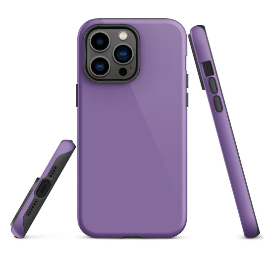 Ce Soir Violet iPhone Case Hardshell 3D Wrap Thermal Plain Color CREATIVETECH
