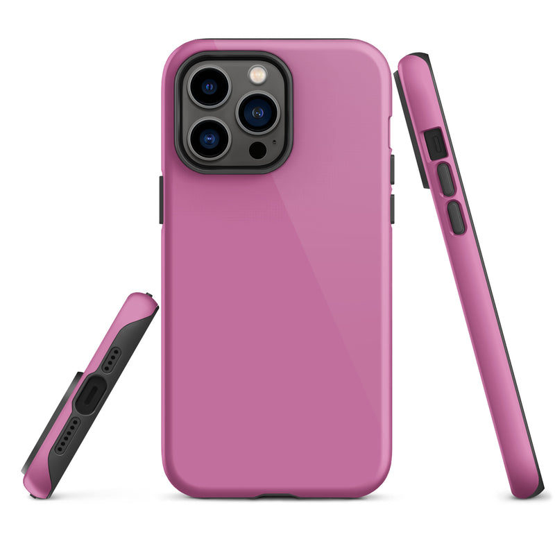 Load image into Gallery viewer, Hopbush Pink iPhone Case Hardshell 3D Wrap Thermal Plain Color CREATIVETECH