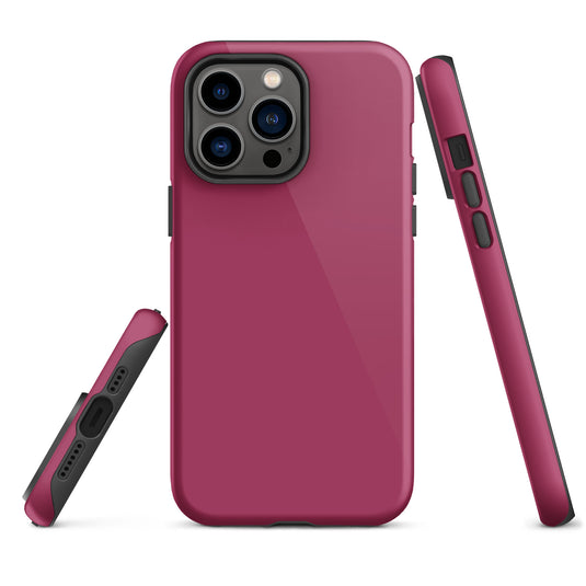 Lipstick Red iPhone Case Hardshell 3D Wrap Thermal Plain Color CREATIVETECH