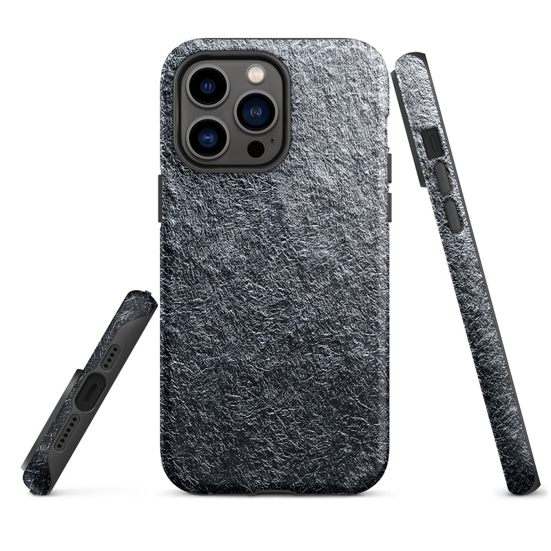 Load image into Gallery viewer, Silver Metal Foil iPhone Case Hardshell 3D Wrap Thermal Plain Color CREATIVETECH