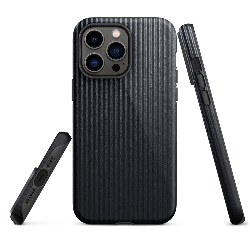 Load image into Gallery viewer, Carbon Fiber Striped iPhone Case Hardshell 3D Wrap Thermal Plain Color CREATIVETECH
