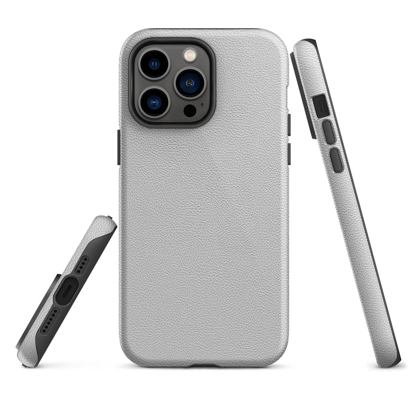 Load image into Gallery viewer, White Leather iPhone Case Hardshell 3D Wrap Thermal CREATIVETECH