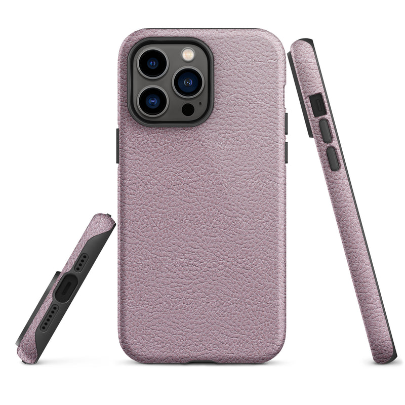 Load image into Gallery viewer, Ash Pink Leather iPhone Case Hardshell 3D Wrap Thermal CREATIVETECH