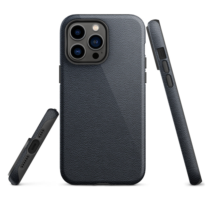Load image into Gallery viewer, Black Leather iPhone Case Hardshell 3D Wrap Thermal CREATIVETECH