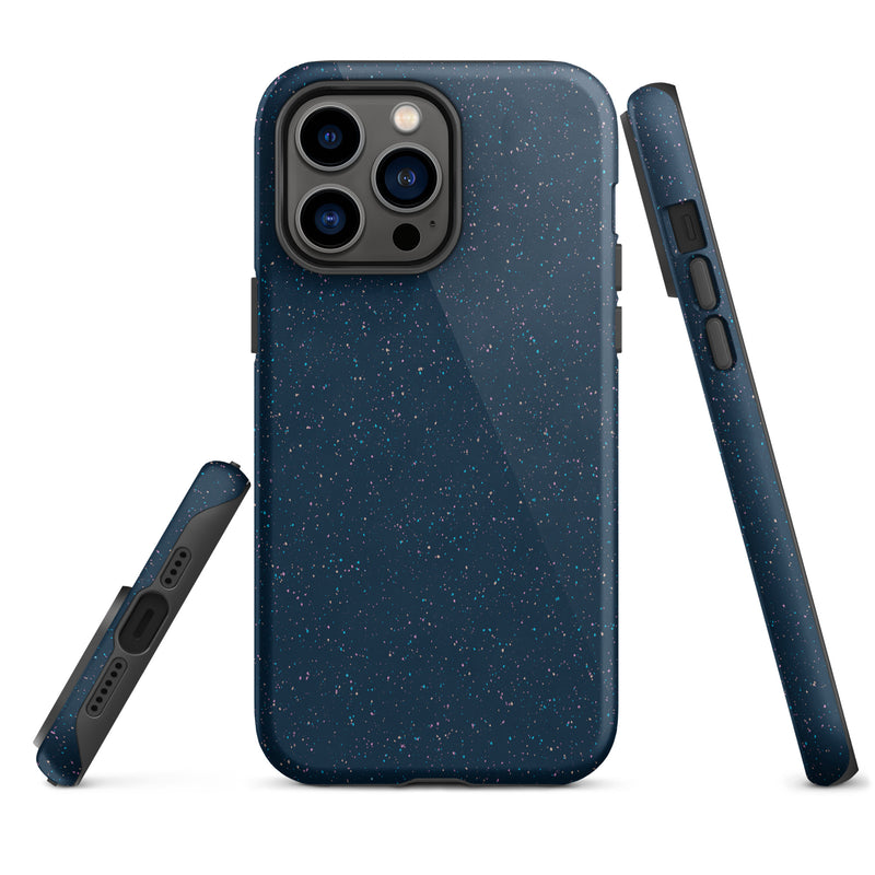 Load image into Gallery viewer, Speckled Deep Blue iPhone Case Hardshell 3D Wrap Thermal CREATIVETECH