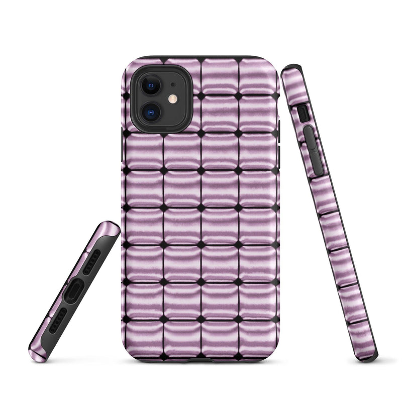 Load image into Gallery viewer, Rose Gold Metal Cubic Colorful iPhone Case Double Layer Impact Resistant Tough 3D Wrap Matte or Glossy Finish CREATIVETECH