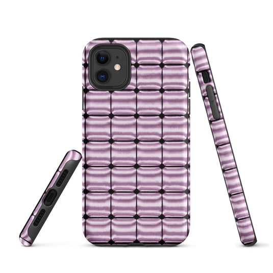 Rose Gold Metal Cubic Colorful iPhone Case Double Layer Impact Resistant Tough 3D Wrap Matte or Glossy Finish CREATIVETECH
