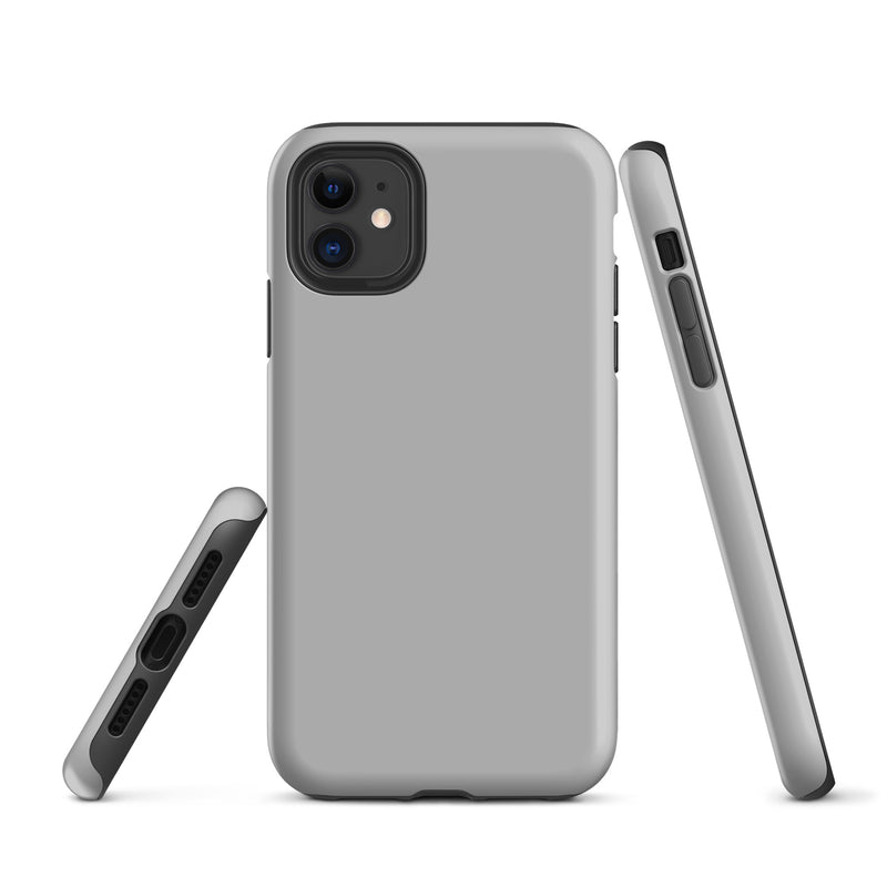 Load image into Gallery viewer, Silver Grey iPhone Case Hardshell 3D Wrap Thermal Plain Color CREATIVETECH
