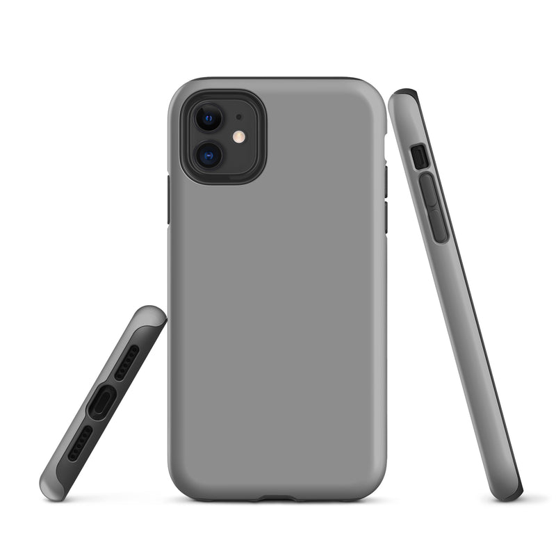 Load image into Gallery viewer, Nobel Grey iPhone Case Hardshell 3D Wrap Thermal Plain Color CREATIVETECH
