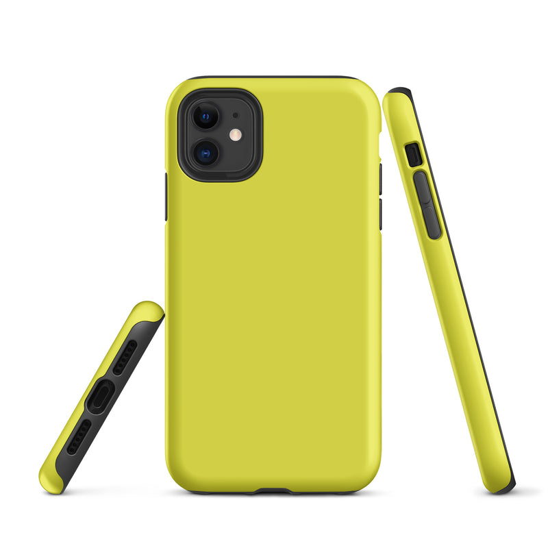 Load image into Gallery viewer, Starship Yellow iPhone Case Hardshell 3D Wrap Thermal Plain Color CREATIVETECH
