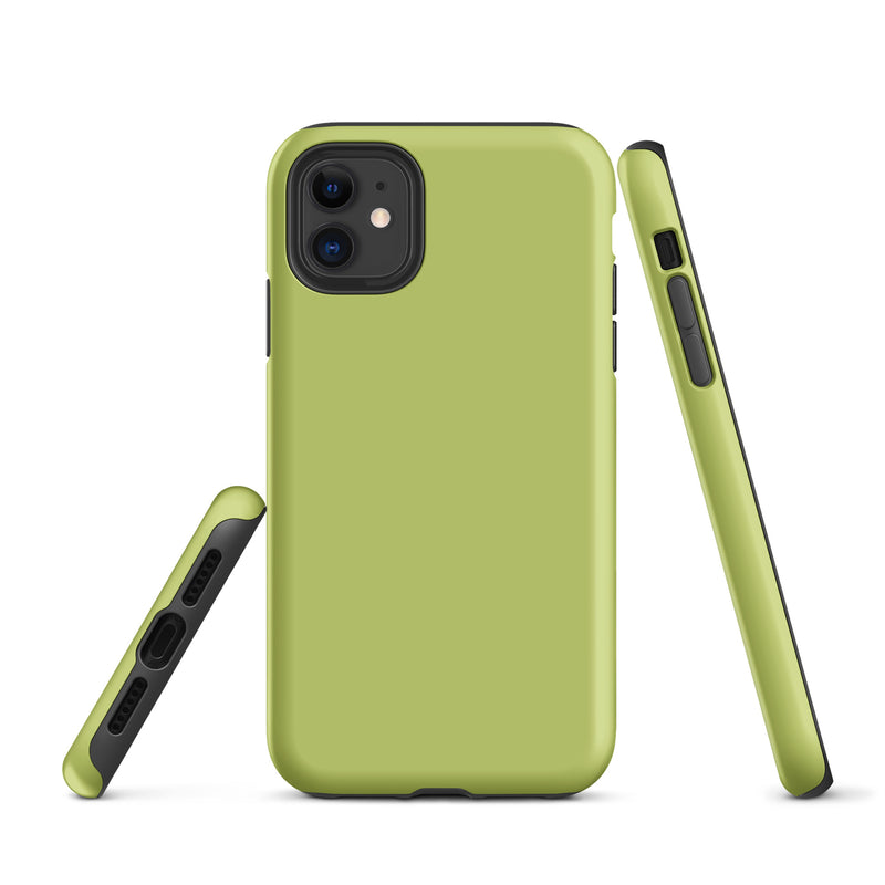 Load image into Gallery viewer, Wild Willow Green iPhone Case Hardshell 3D Wrap Thermal Plain Color CREATIVETECH