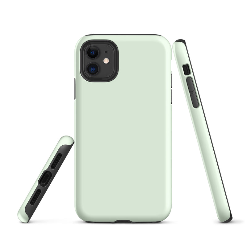 Load image into Gallery viewer, Honeydew Green iPhone Case Hardshell 3D Wrap Thermal Plain Color CREATIVETECH