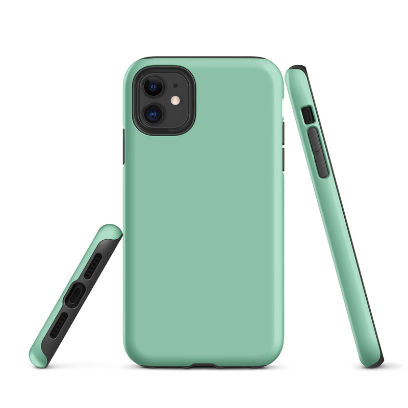 Load image into Gallery viewer, Vista Blue iPhone Case Hardshell 3D Wrap Thermal Plain Color CREATIVETECH