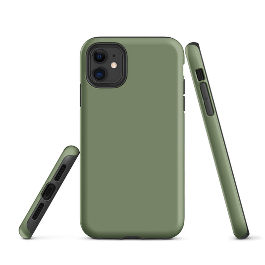 Camouflage Green iPhone Case Hardshell 3D Wrap Thermal Plain Color CREATIVETECH