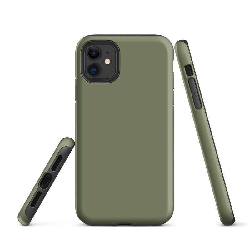 Load image into Gallery viewer, Finch Green iPhone Case Hardshell 3D Wrap Thermal Plain Color CREATIVETECH