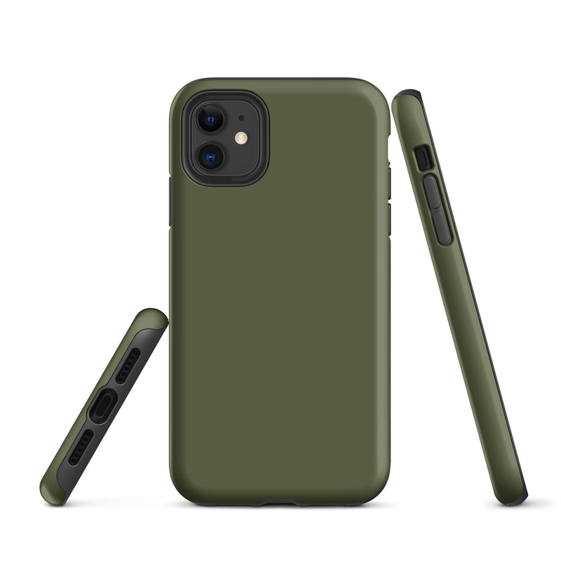 Load image into Gallery viewer, Saratoga Green iPhone Case Hardshell 3D Wrap Thermal Plain Color CREATIVETECH