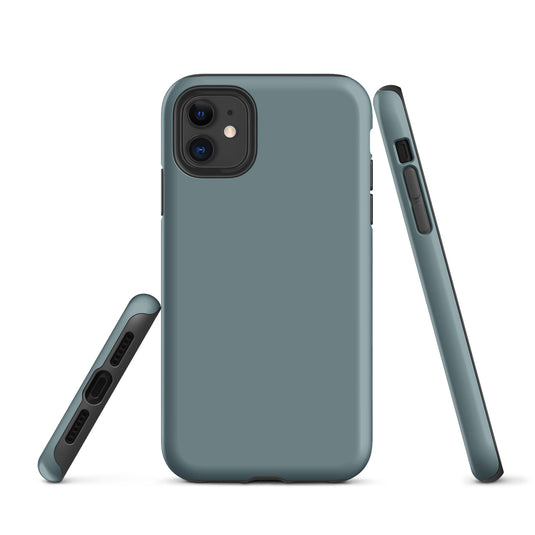 Gothic Blue iPhone Case Hardshell 3D Wrap Thermal Plain Color CREATIVETECH