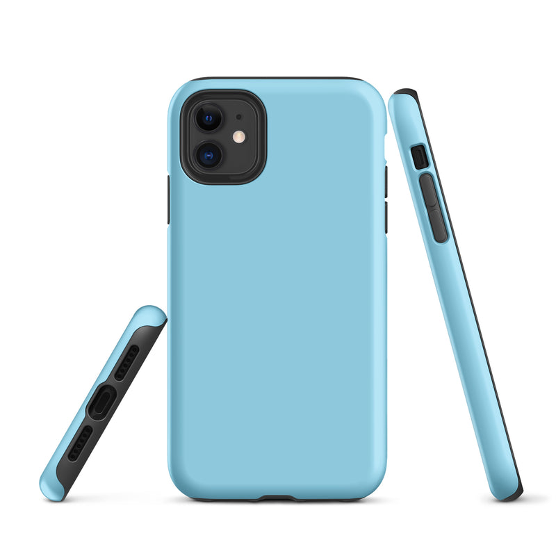 Load image into Gallery viewer, Columbia Blue iPhone Case Hardshell 3D Wrap Thermal Plain Color CREATIVETECH