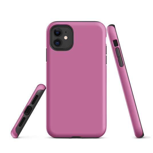 Hopbush Pink iPhone Case Hardshell 3D Wrap Thermal Plain Color CREATIVETECH
