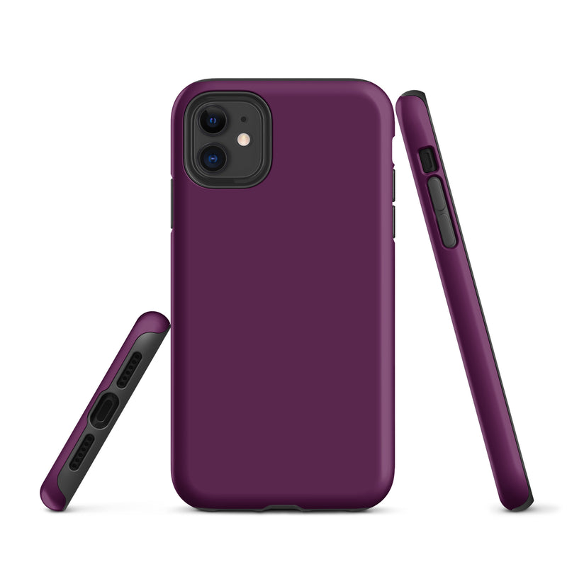 Load image into Gallery viewer, Tyrian Purple iPhone Case Hardshell 3D Wrap Thermal Plain Color CREATIVETECH
