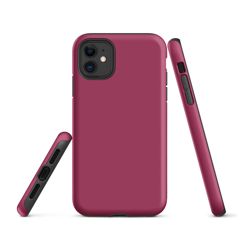 Load image into Gallery viewer, Lipstick Red iPhone Case Hardshell 3D Wrap Thermal Plain Color CREATIVETECH