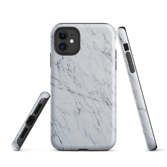 White Marble Stone iPhone Case Hardshell 3D Wrap Thermal CREATIVETECH