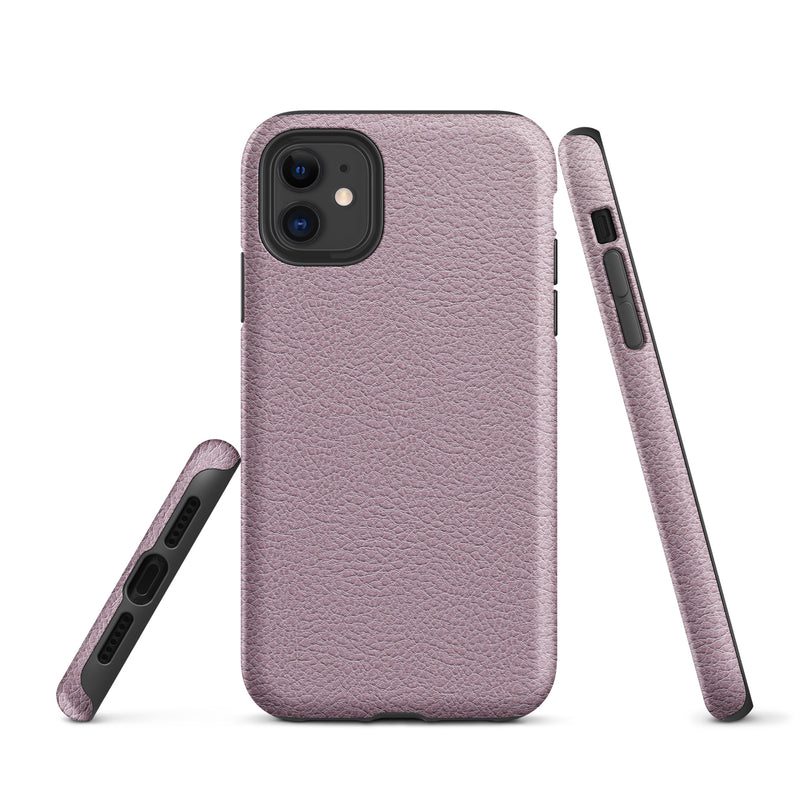Load image into Gallery viewer, Ash Pink Leather iPhone Case Hardshell 3D Wrap Thermal CREATIVETECH