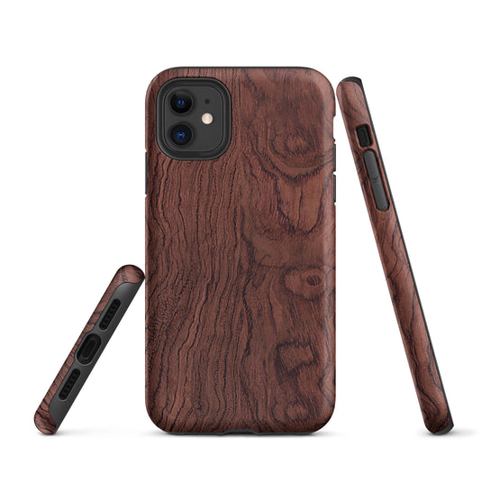 Bubinga Brown Wood iPhone Case Hardshell 3D Wrap Thermal CREATIVETECH