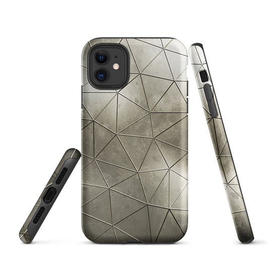 Polygon Aged Gold iPhone Case Hardshell 3D Wrap Thermal CREATIVETECH