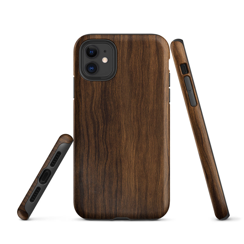 Load image into Gallery viewer, Medium Brown Wood iPhone Case Hardshell 3D Wrap Thermal CREATIVETECH